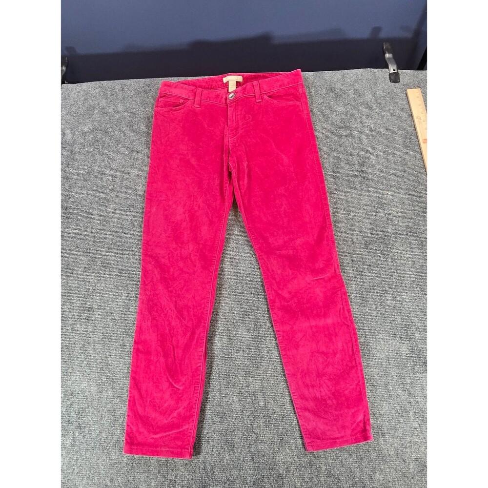 Banana Republic Pink Corduroy Skinny Pants Womens Size 29 Bright Stretch Jeans